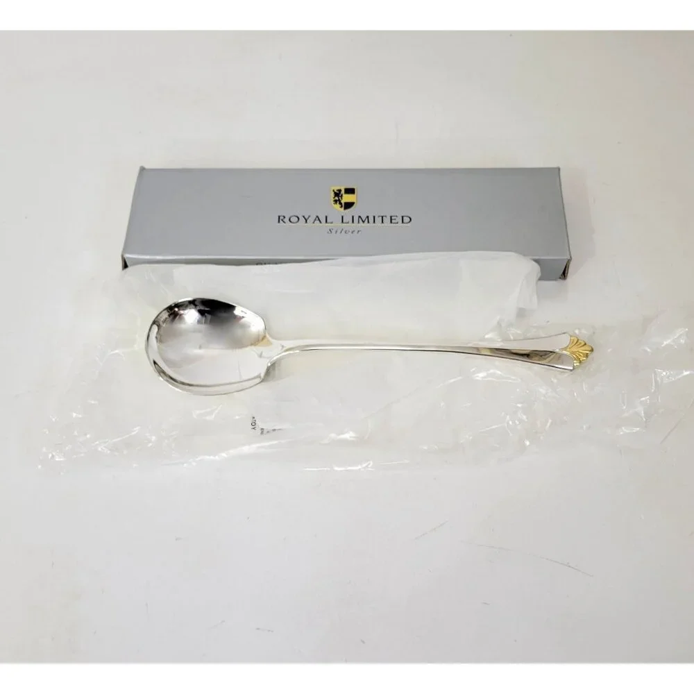 Royal Limited Silverplate Berry Spoon & Ladle Set With Original Boxes